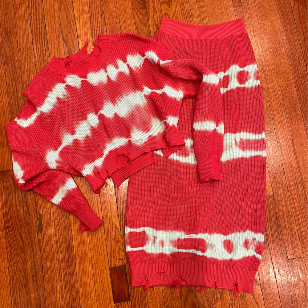 MATCHING SET 🌟 Rare MSGM RTW Spring 2018 - Milan, Italy 🌟 SWEATER + SKIRT